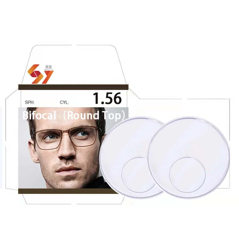 1.56 hc round top bifocal 1.49 1.61 1.67 1.74 manufacturers CR39  spectacle lentes opticos optic optical lenses lens