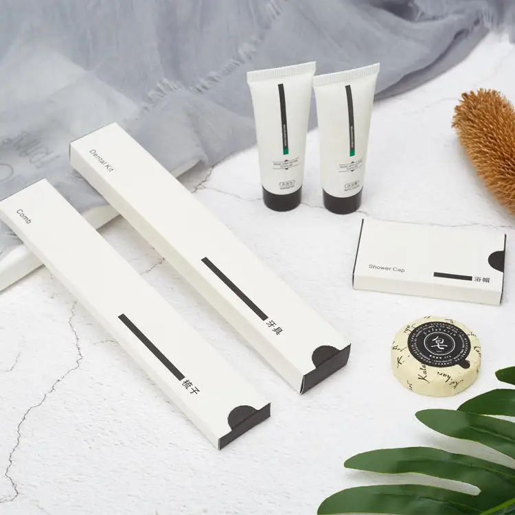 Custom Logo Luxury 5 Star Hotel Products Room Accessories Eco Friendly Full Set Hotel Supplies Hotel Amenities Set