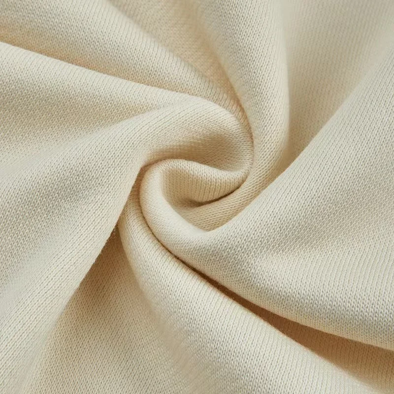 Boran Textile New Fashion Solid 50% Cotton 50% Polyester Material Knitted Fleece Fabric For Clothing 320GSM