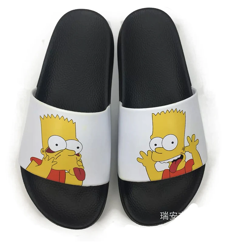
Beach summer bare cartoons homer simpson slides slippers shoes for women 
