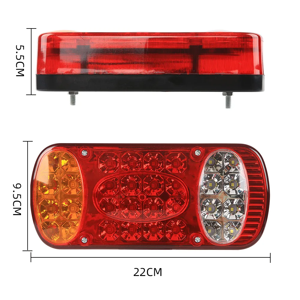 12-24V 32 LEDs Car Truck Tail Light Rear Stop Brake Lights Signal Indicator For Trailer Truck Lorry Caravans KD048
