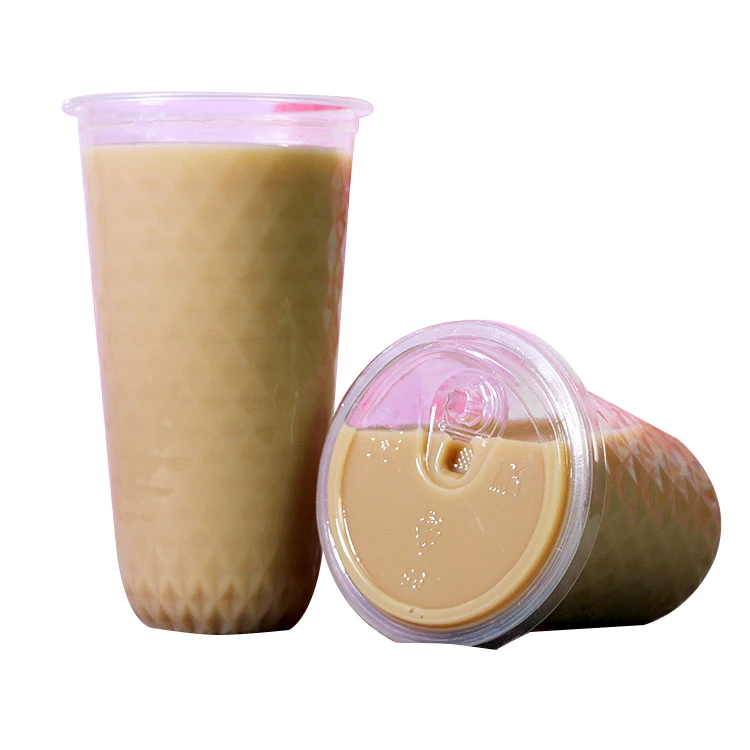 Wholesale milkshake jelly cup ice cream container with lid u-shaped plastic cups