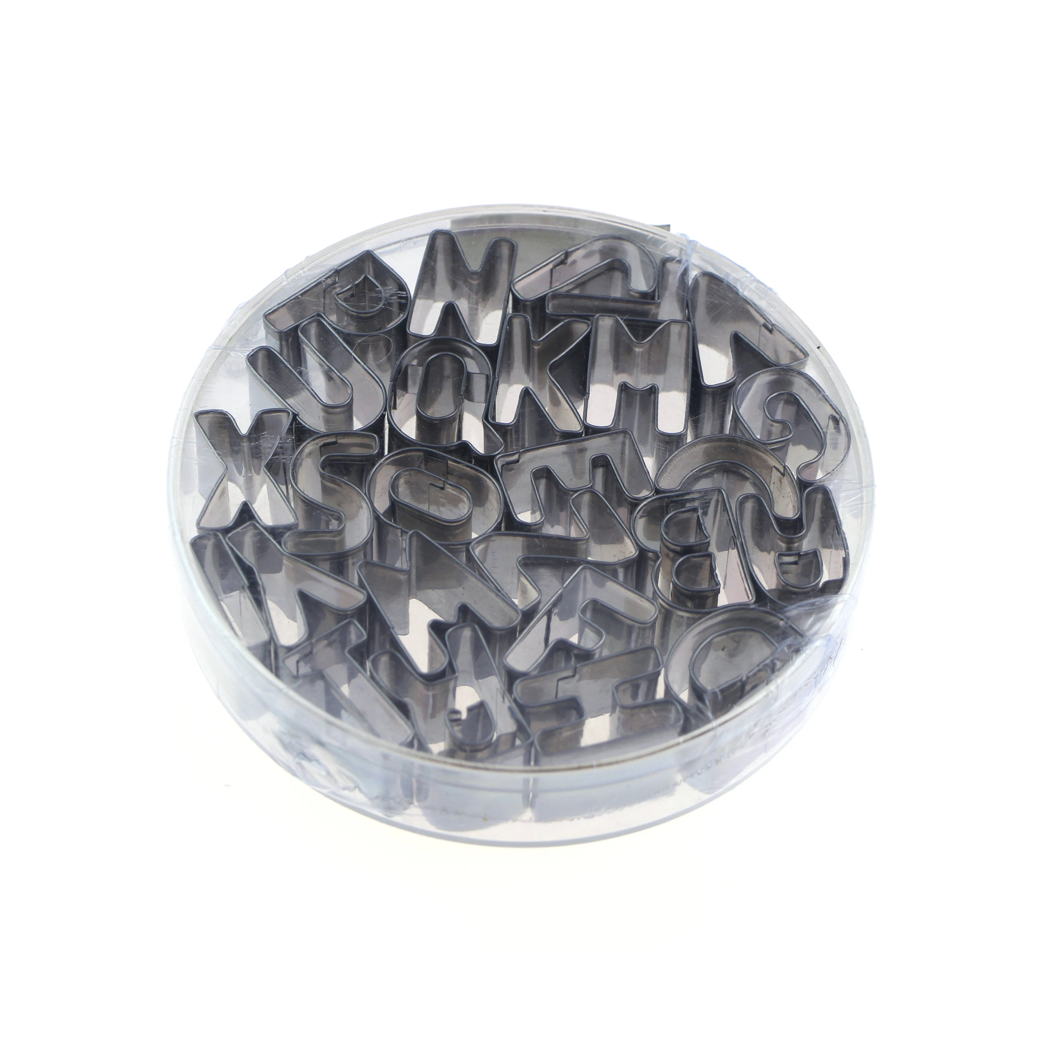 26PCS Stainless Steel Cookies Cutter With Cake Decorating Mini Alphabet Cake Biscuit Plunger Mold fondant cutters