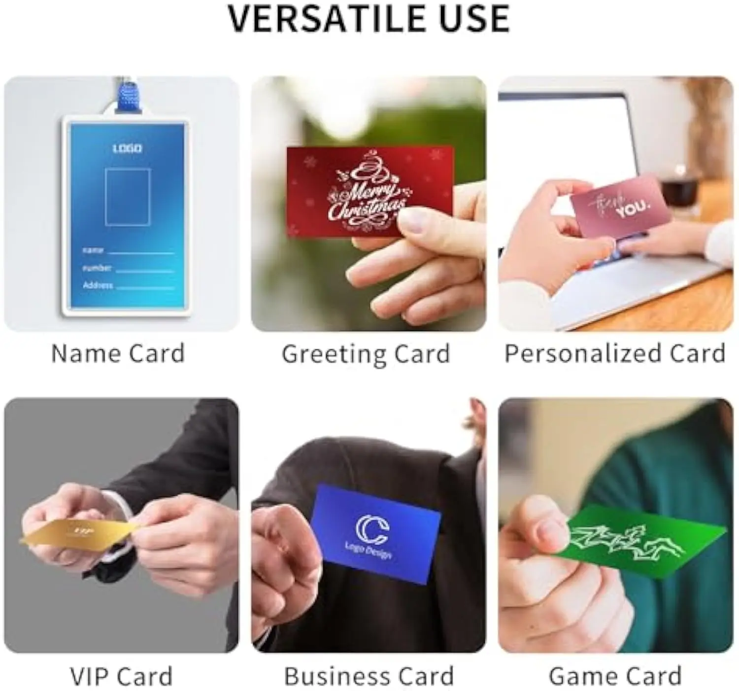 Wholesale Custom Design Aluminum Blank Metal Business Cards Laser Engraving Blanks 0.45MM For DIY Business Gift