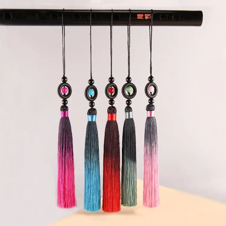 Luxury Home Textile Accessories Fringe Tassels for Curtains Decorative Leather Polyester Silk Tassels