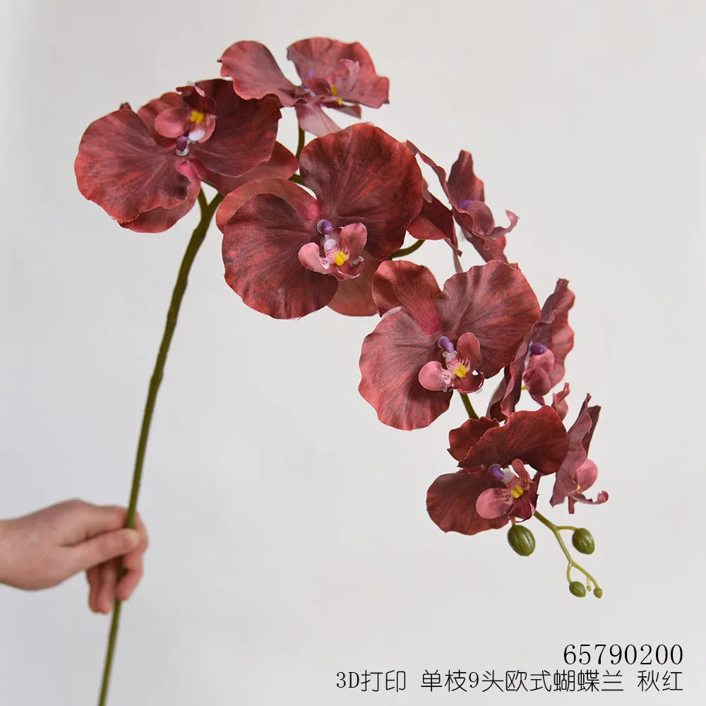 Factory Customized Bulk Silk Artificial Phalaenopsis Wholesale Wedding Decor White Butterfly Orchids Artificial Flowers