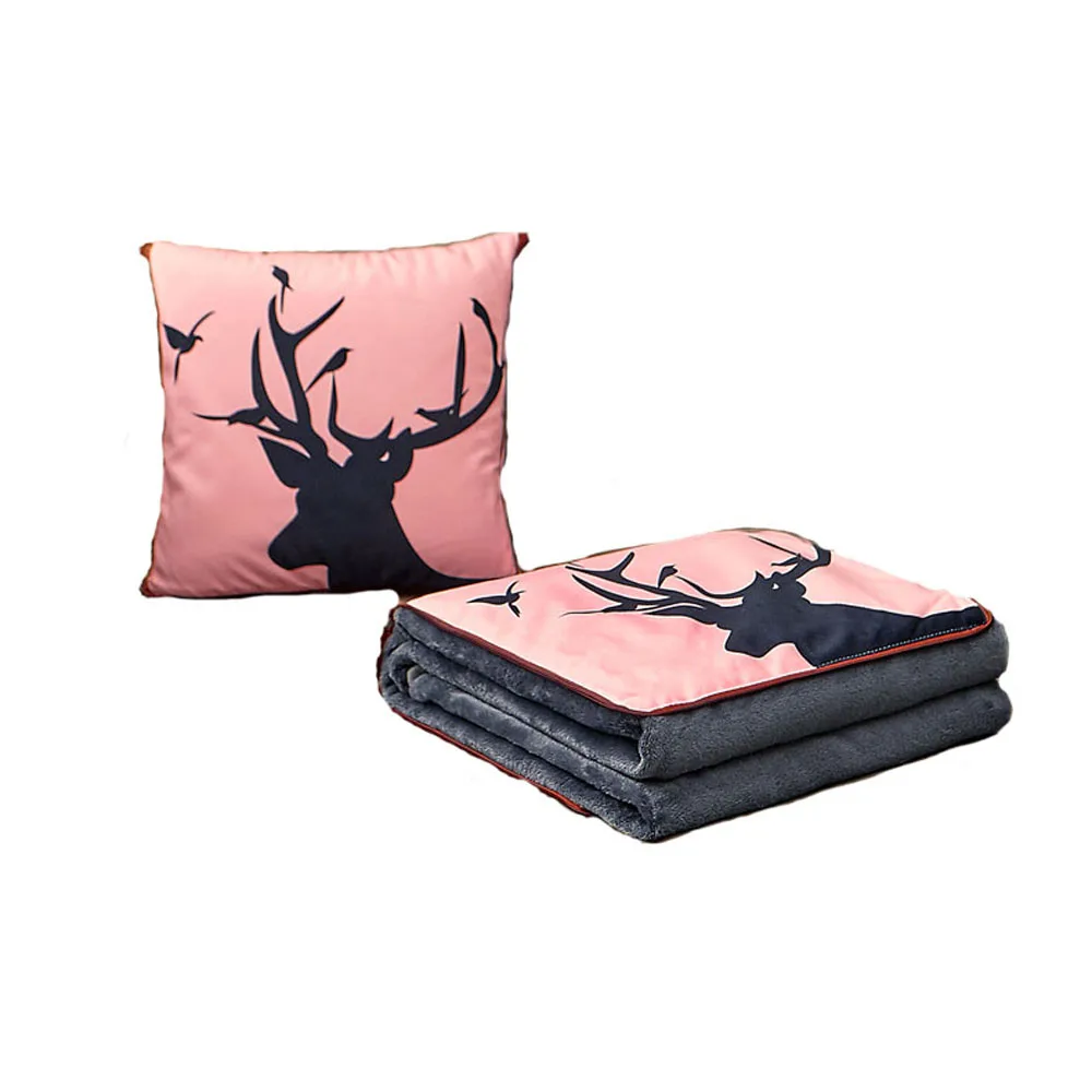 Горячая продажа на заказ Печать мягкая фланелевая Подушка Одеяло складной 2 в 1 Подушка и одеяло