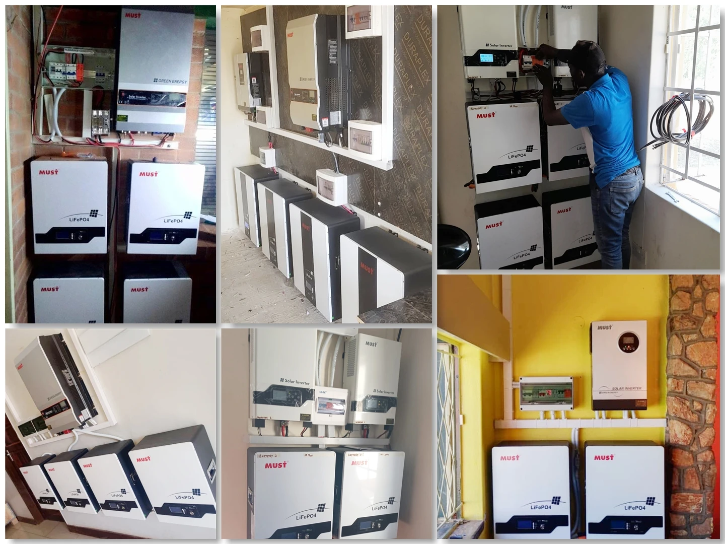 MUST House Portable Energy 1.5kw 5kw 3kv Home Back Up Hybrid Power Off Grid Batteries For Solar System Inverter Euro Stock