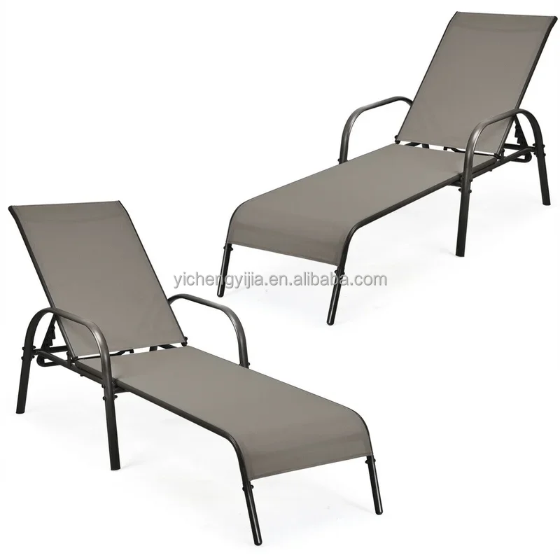 3 Piece Outdoor Outside Furniture Pool Outdoor Chaise Longue Pool Furniture Poolside Sun Lounger Lounge Set