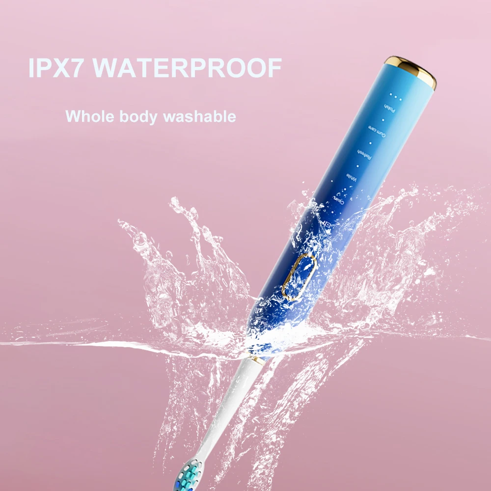 Wholesale Electric Toothbrush Adult 360 Degree Automatic Ultrasonic Toothbrush Oral Care 5 Modes Replacement Heads Toothbrush