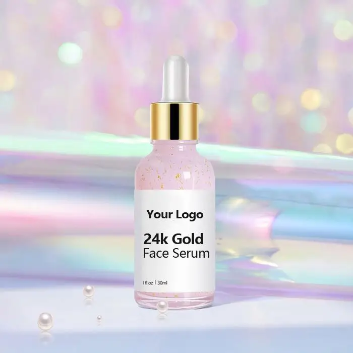 
 Oem / Odm частная этикетка высокое качество жидкостное отбеливание Органическая чистая ампула коллаген 24K Золотая Сыворотка для лица  