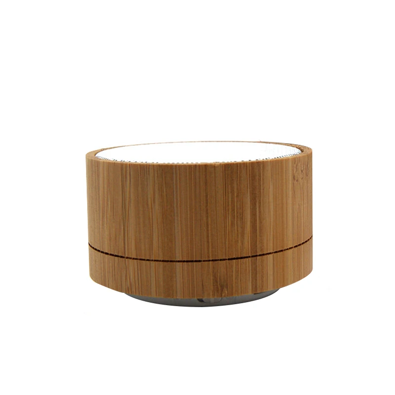 Promotion Gift Custom Portable Round Mini Powerful Wooden Bluetooth Speaker