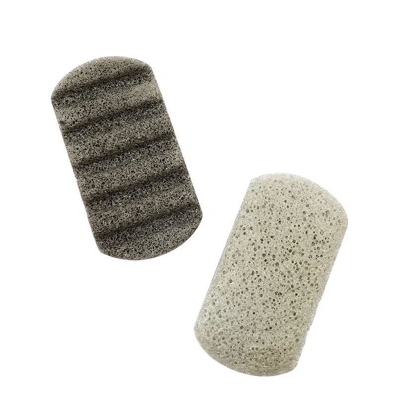 
Konjac Body Sponge, Bamboo Charcoal Natural Bath Loofah with String 