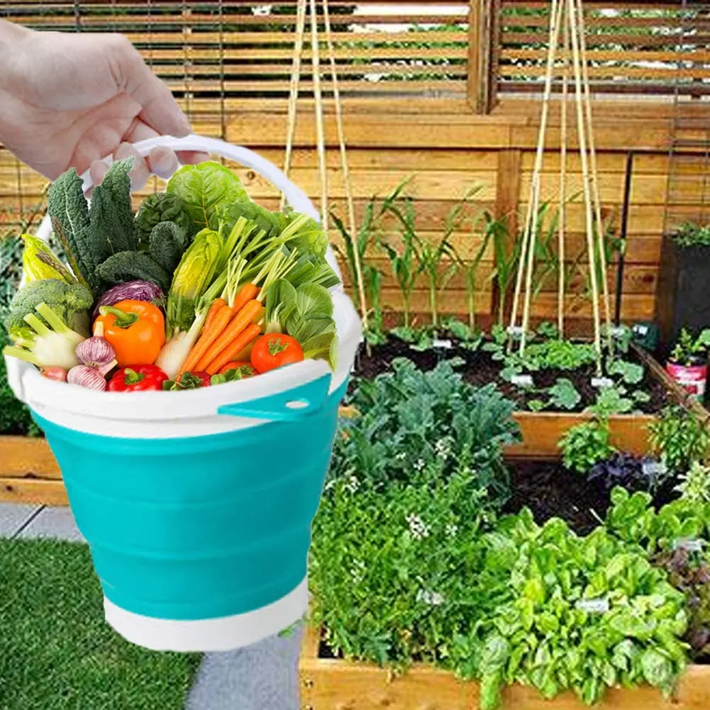 collapsible bucket large sizefoldable silicone bucket convenient outdoor fishing beach home cleaning foldable bucket