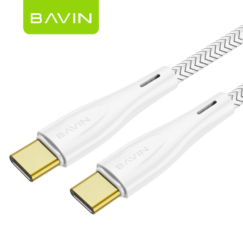 BAVIN CB228 Custom Wholesale Price USB Type C to USB Type c 60W 6A Mobile Phone Super Fast Charging Type-c Data Cable