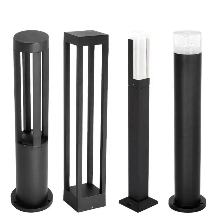 Customized Size 300MM 400MM 600MM 800MM Garden Pillar Lawn Light 110V 220V Outdoor LED Bollard Light