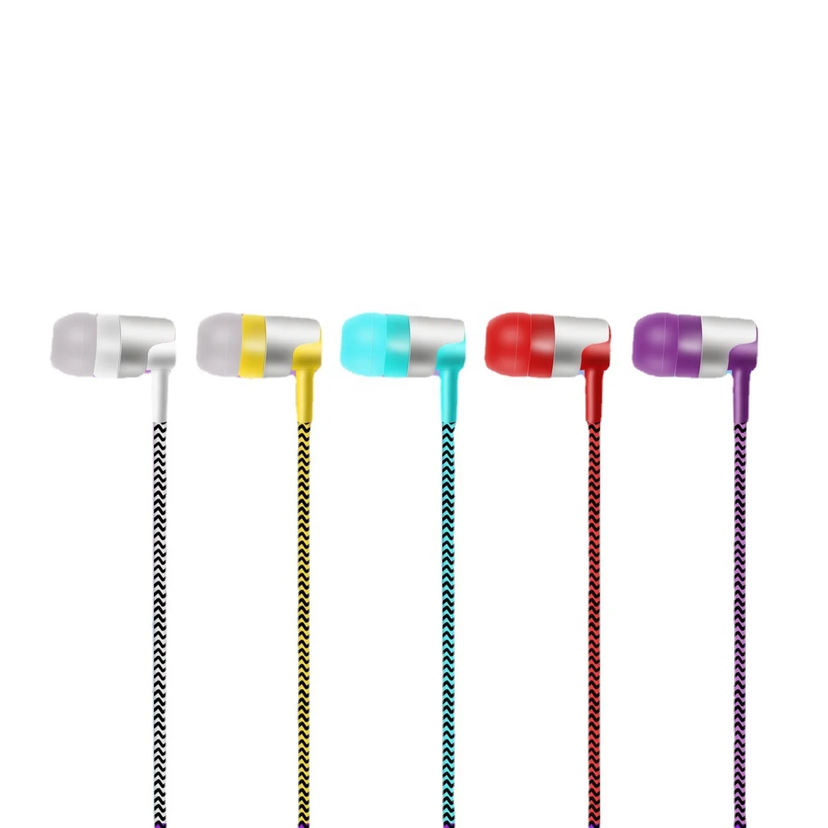 Wired 3.5mm Headset With Mic Wired Sports Bass Stereo Earphone In-ear High Quality Volume Control Hands Free For Smart Phone