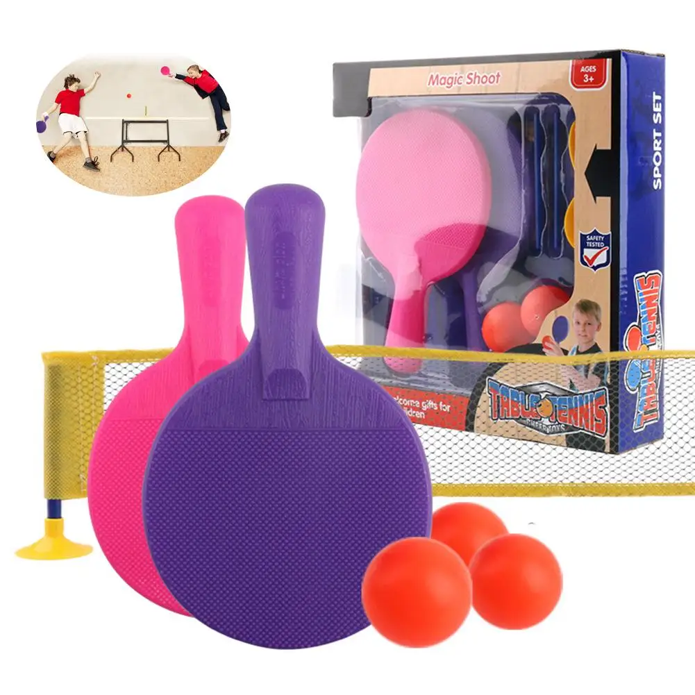 
Table Tennis Set Retractable Net Children Indoors Outdoors Sport Training Paddle With Bag 3 Balls Toys For Kids 