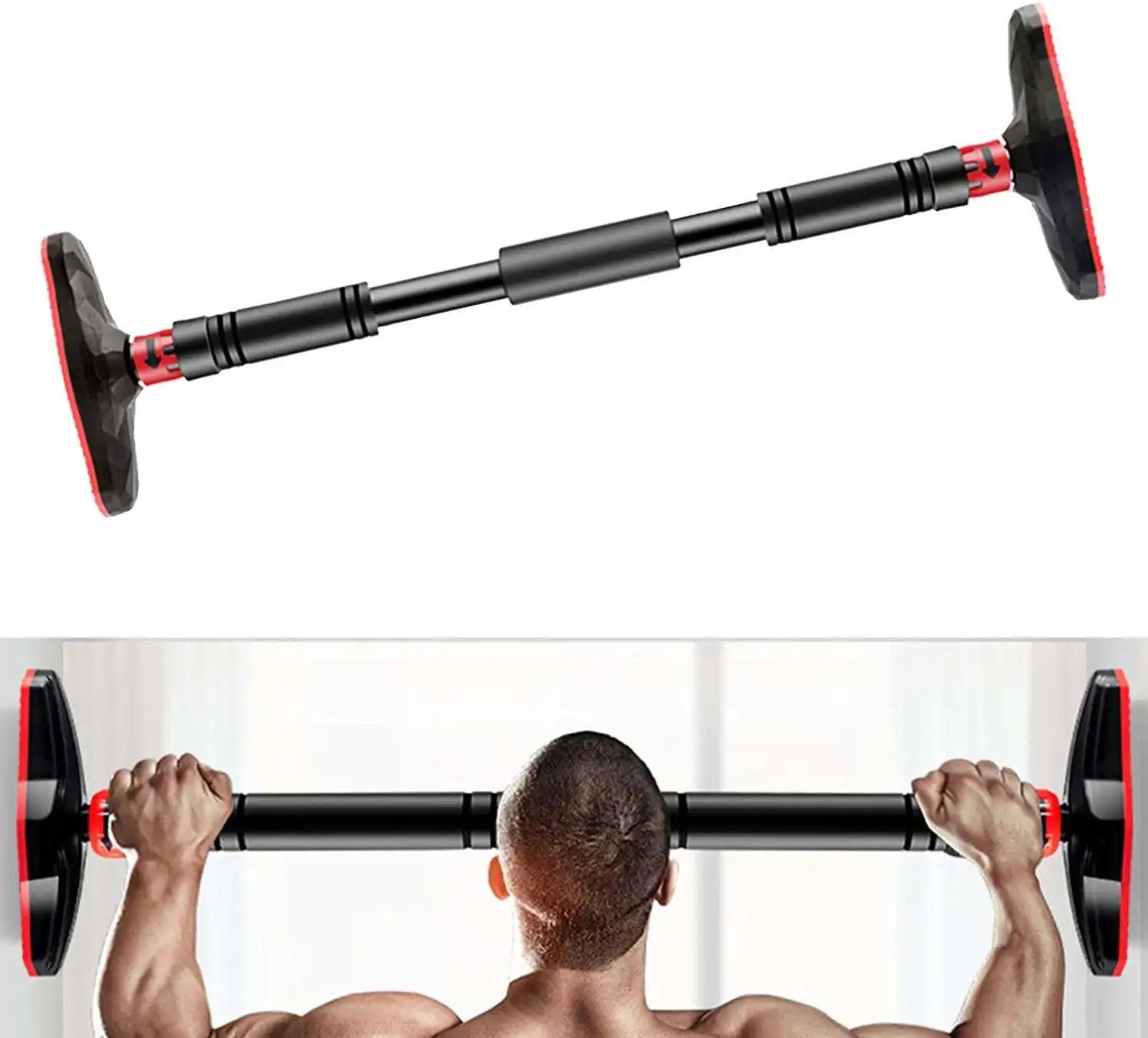 High Quality Foldable Wall Mount Door Pull Up Bar Gym Mounting Dip Station Pull Up Bar Stand Doorway Chin Up Bar For Home