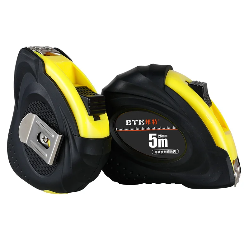 BTE Tape Measure For Worker New abs Plastic Case With PVC Jacket Super Thick Rubber For Long Life And High Accuracy Measure Tape