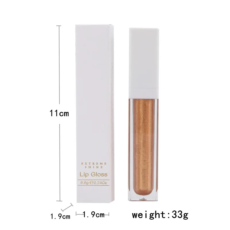 20 Colors Sexy Women Private Label Metallic Liquid Diamond Lipstick Glossy Lipgloss