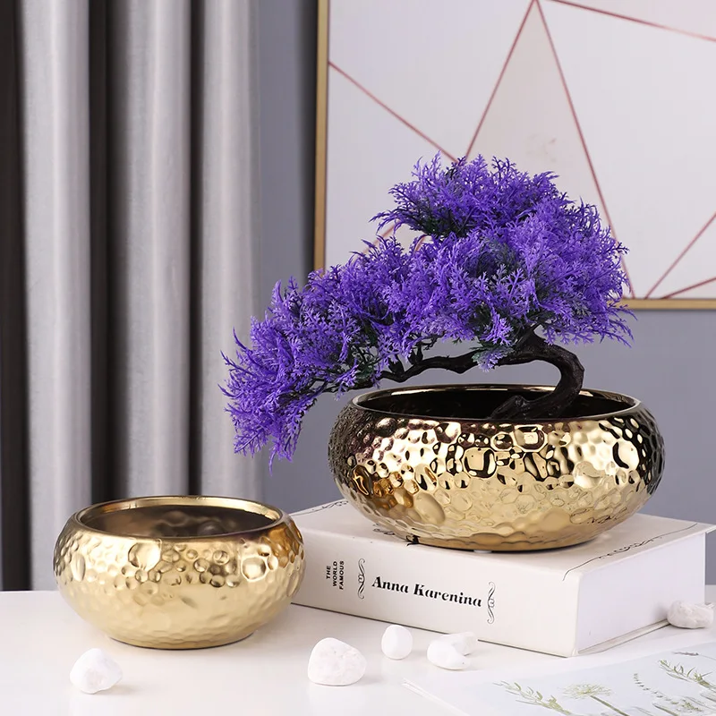 Naturix Best Seller Small round Luxury Golden Vase Wholesale Gold Home Decor for Wedding Centerpieces and Balcony Use