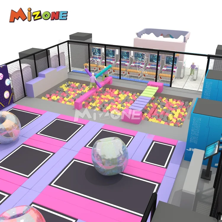 Professional Trampoline Park Customized Theme jungle gym adventure park equipment