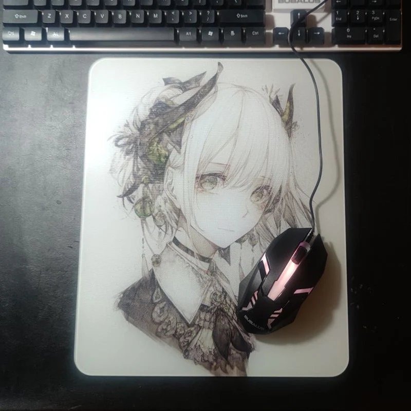 Customized Gaming mouse pad non-slip tempered glass Mousepad