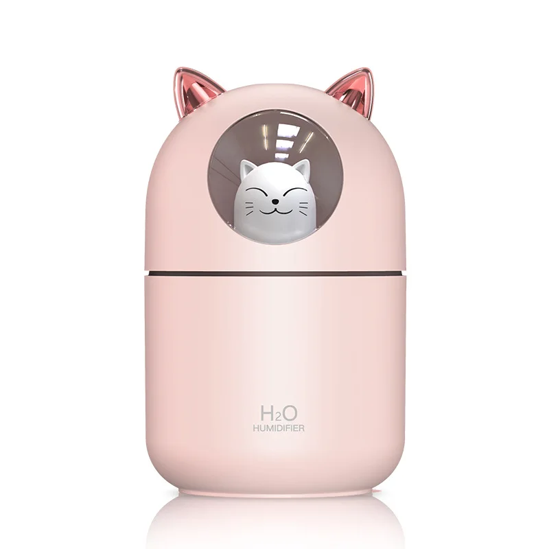 300ml Mini Bear Air Humidifier Usb Aromatherapy Aroma Essential Oil Diffuser For Home Office Car Cool Mist Maker With Led