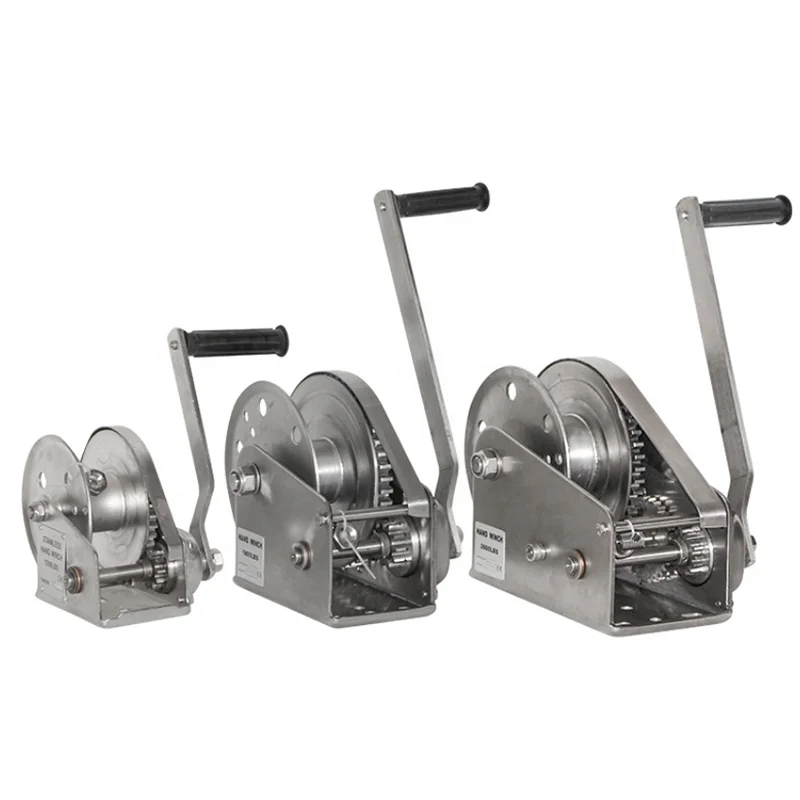 304 stainless steel hand winch jc-c 1200lbs cable hand winch with lifting equipment