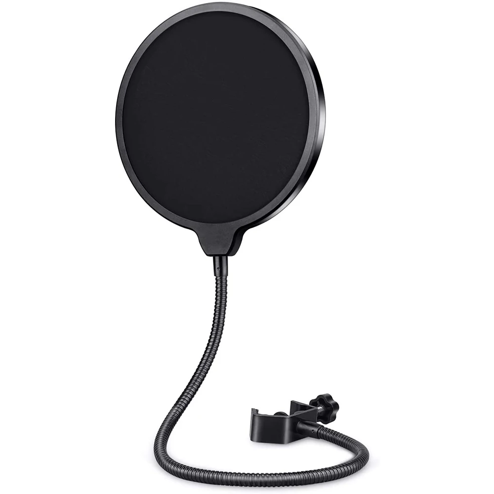 Gooseneck Microphone Recording Spray Guard Double Mesh Screen Windscreen Studio Mic Pop Filter