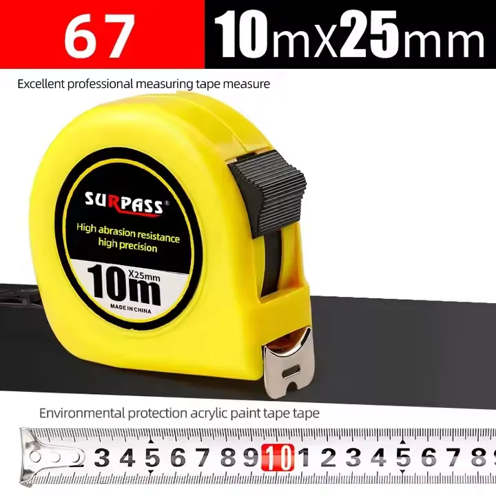 Retractable Stainless Steel Tape Measure Custom Logo Printed Metric and Inches Measurement System