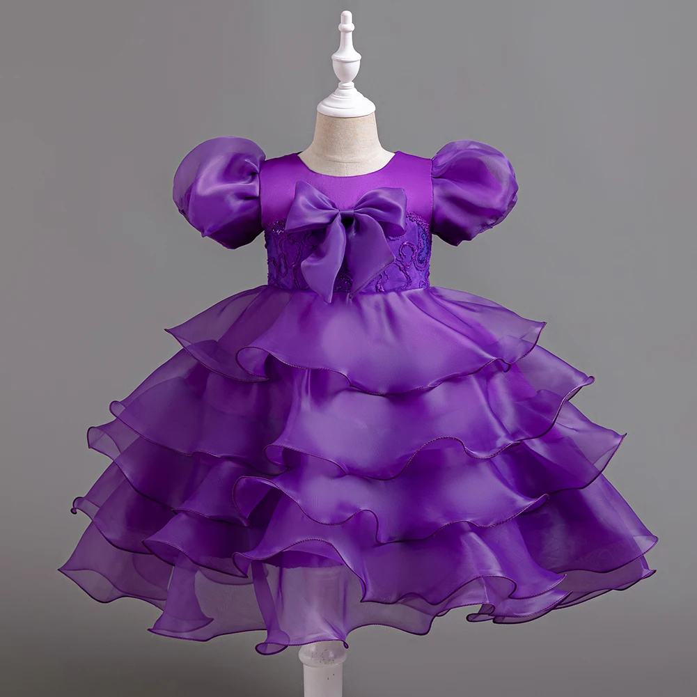 8622   Children Clothing Graduation Dresses Kids Latest Frock Design Child Dresses For Girl Wedding Party