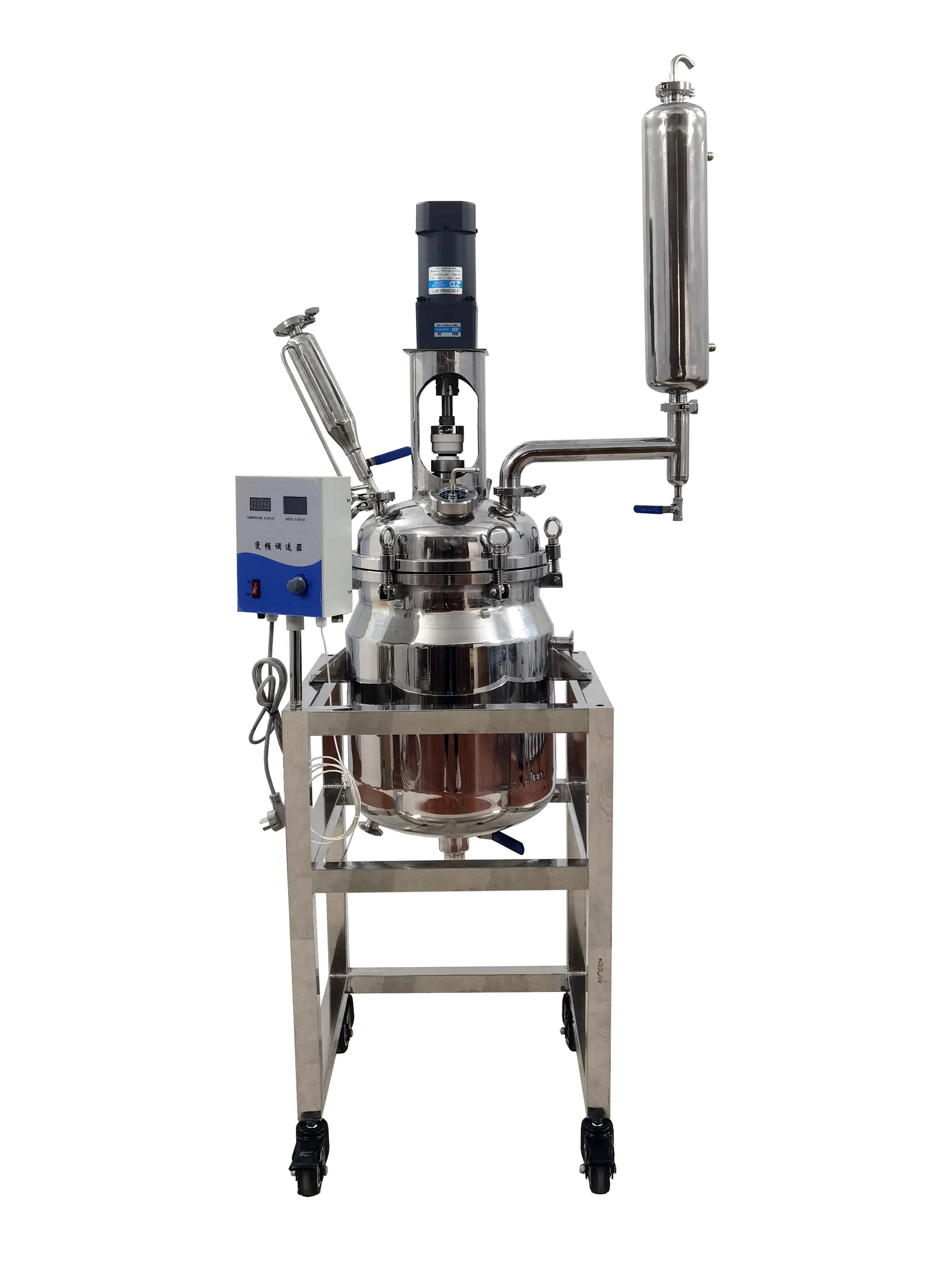 Borosilicate Lab Chemical Bioreactor Glass Agitator single Jacketed Glass reactor 200L