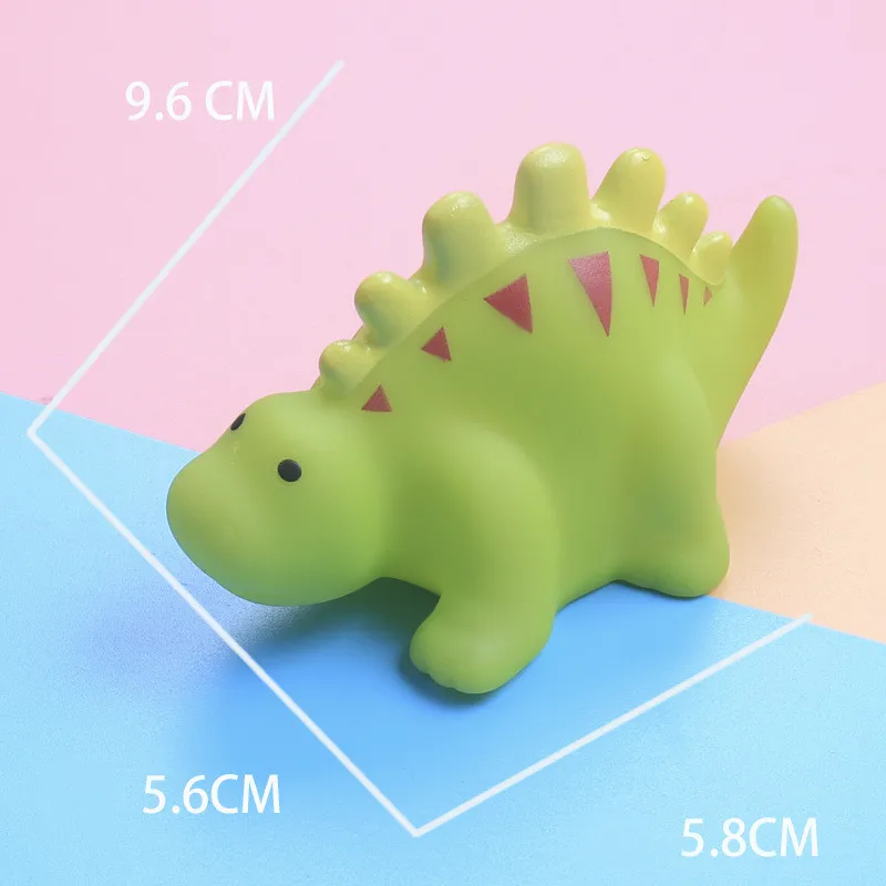 5 Pack Colorful Rubber Dinosaur Bath Toy For Toddlers Infants Kids Grasp Squeeze Squeaky Pool Float Tub Toy