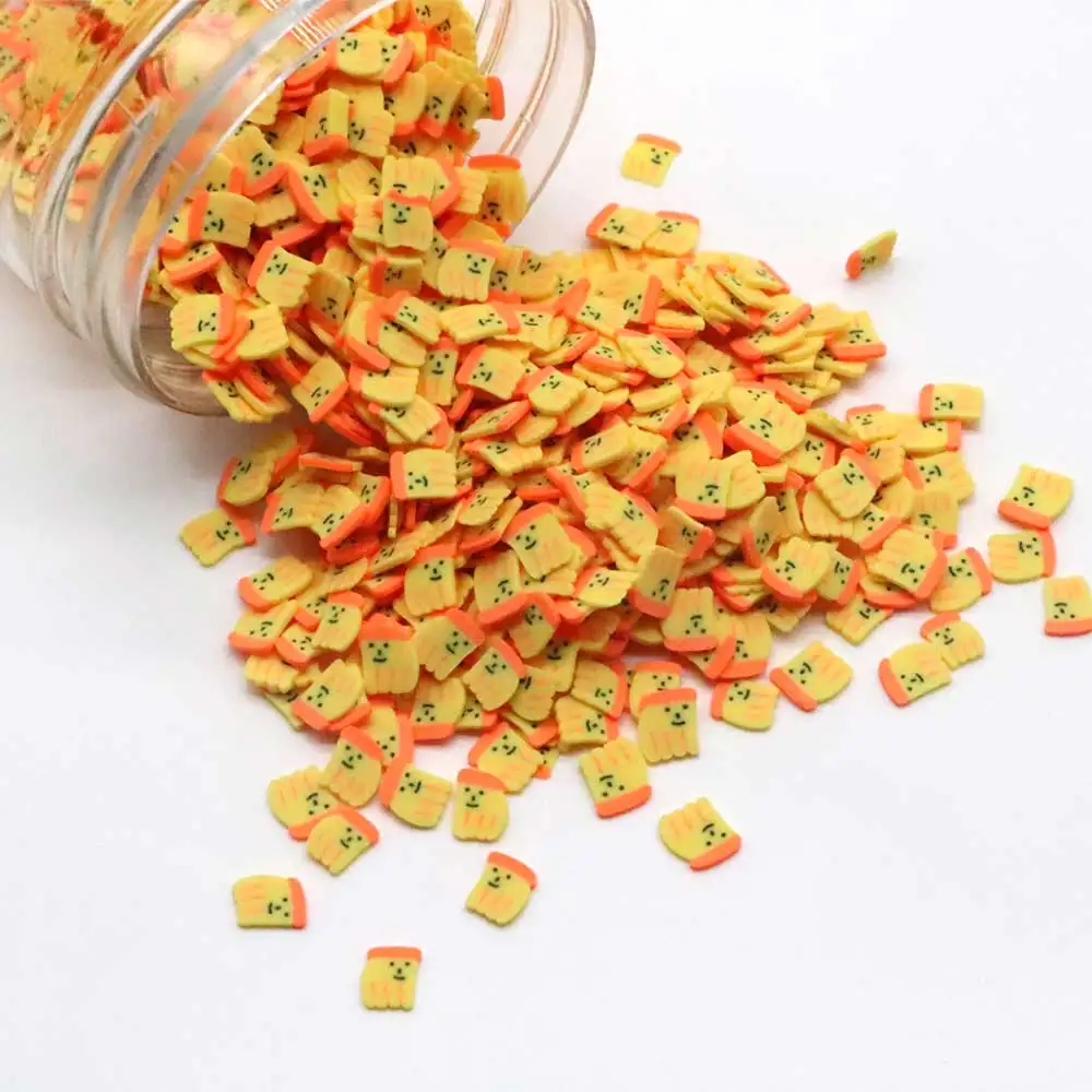 
Cute Cartoon Fruit Banana Slices Polymer Hot Soft Clay Sprinkles For Nails Art Craft DIY Making Slime Phone Case Decor 