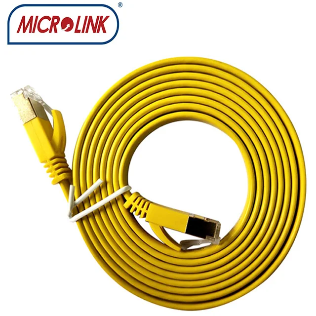 50 FT Flat RJ45 CAT7/CAT8 Network LAN Ethernet SSTP 10Gbps Gigabit sftp  Patch Cable with Gold Plated RJ45