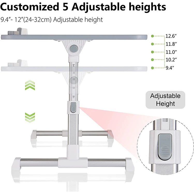 custom design small home office folding laptop standing desk mini bar counter manual height adjustable desk base 2 legs assembly