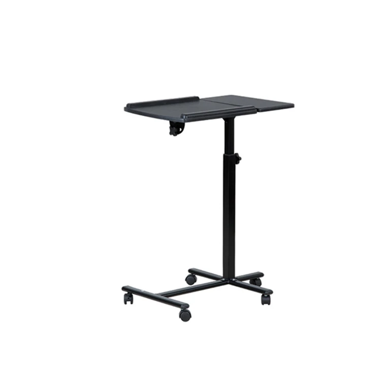 
On Bed Study Metal Wheel Leg Wood Rotating Top Laptop Computer Table 