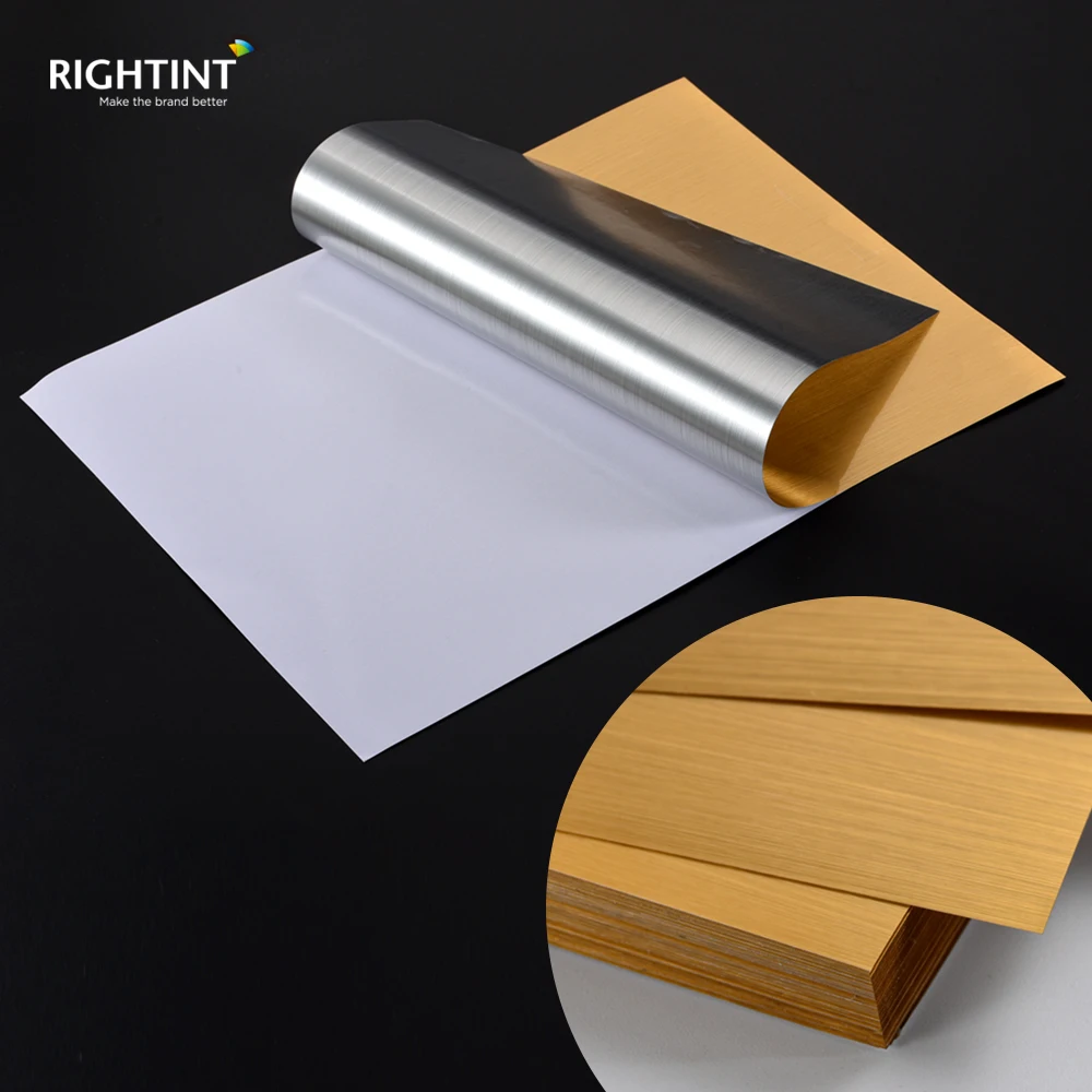 Strong Adhesion 50 Micron Brushed Golden PET Self Adhesive Mylar Film