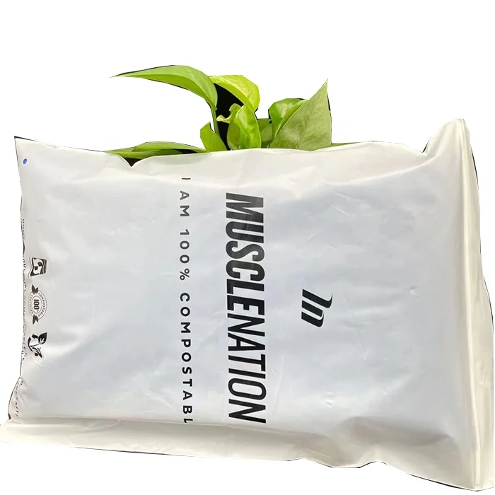 PLA & Corn Strach 100%Biodegradable Mailing Bag Environmental Friendly   Compostable Ziplock Bag