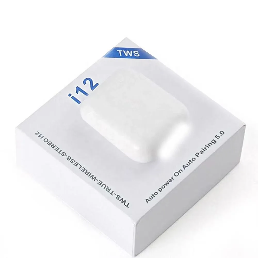 2020 Best price and quality in-ear earbuds twin true wireless pair earphone TWS i12 with charging box mini headphone