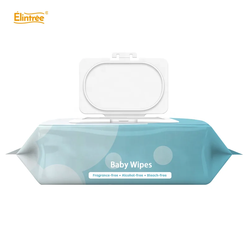 Elintree Disposable Alcohol Free Wet Cleaning Wet Wipes Unscented Moist Baby Wet Napkins For Hand