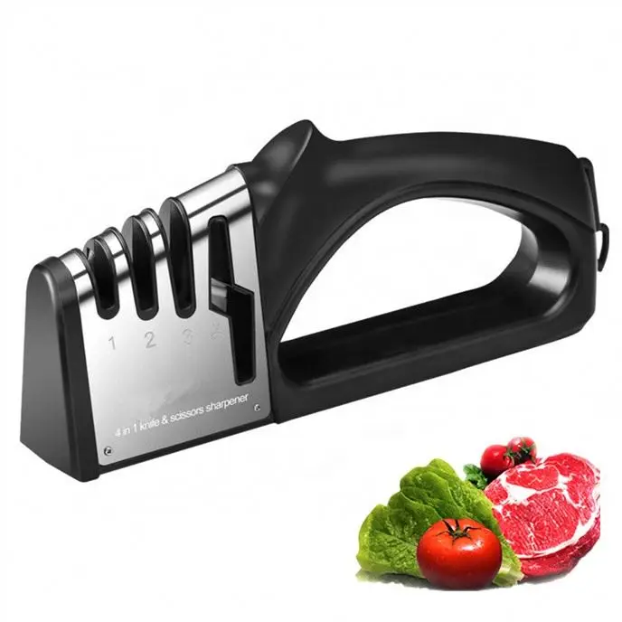 Kitchen Accessories Manual Professional Kitchen Knife Sharpener 4 In 1 Knife Scissor Sharpener