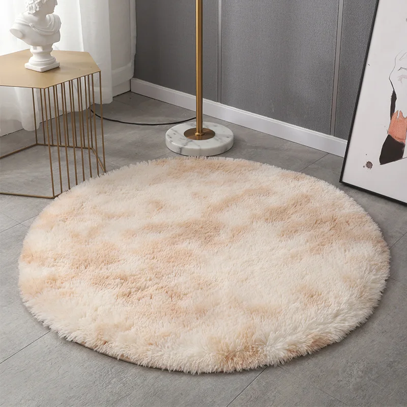 Hot sale custom rugs with logo non-slip soft decorative area rugs plush tie dye round living room rug hotel room carpet for sale