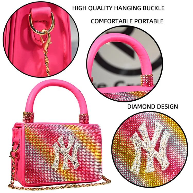 
2021 Luxury fashion famous designer brands ny purse and hat handbags matching ny hat and purse set NY bag set 