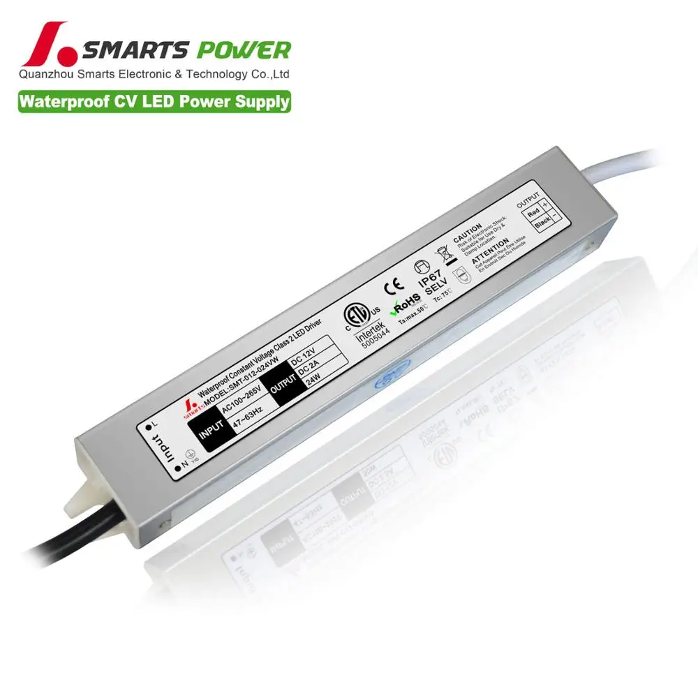 ac/dc fixed voltage slim 12v power supply IP67 aluminum led driver 12v 2a