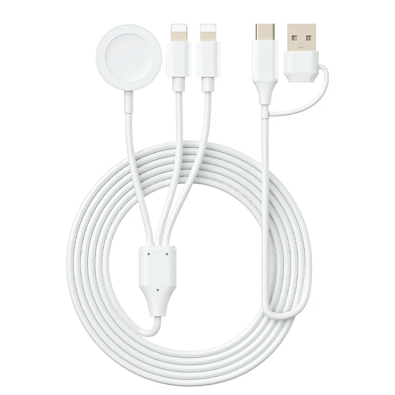 OEM Factory Nylon Duo Charger For Iphone And Apple Watch 3 In 1 Charging Fast Charge Cable