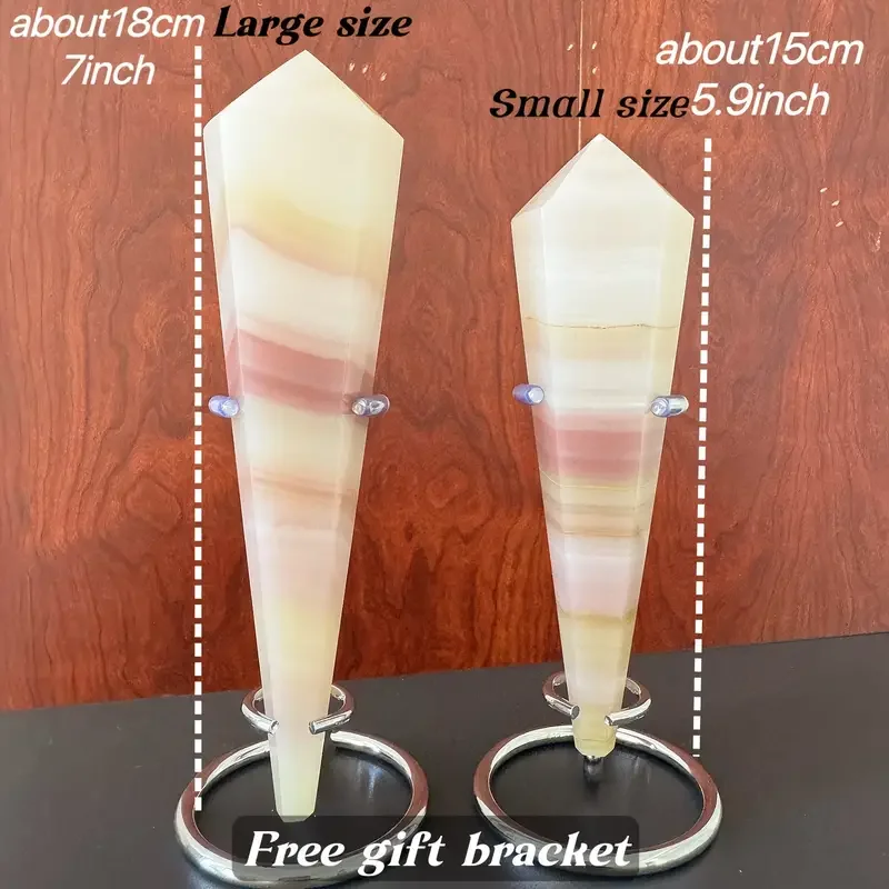 Fanshi Wholesale High Quality Natural  Seven Color Jade Wand Polished Colorful Jade Tower Healing Stone Point Crystal Crafts