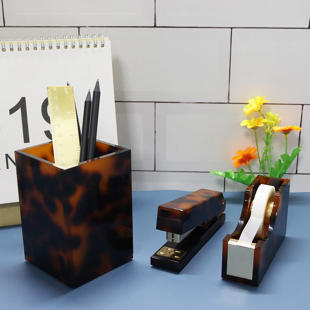 Настольные органайзеры в виде черепахи, аксессуары, степлер, Диспенсер ленты, держатель ручки, набор канцелярских принадлежностей